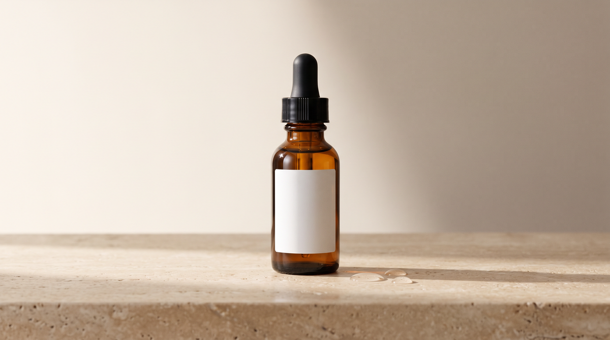 10/10Rx women's hair loss topical serum in amber dropper bottle